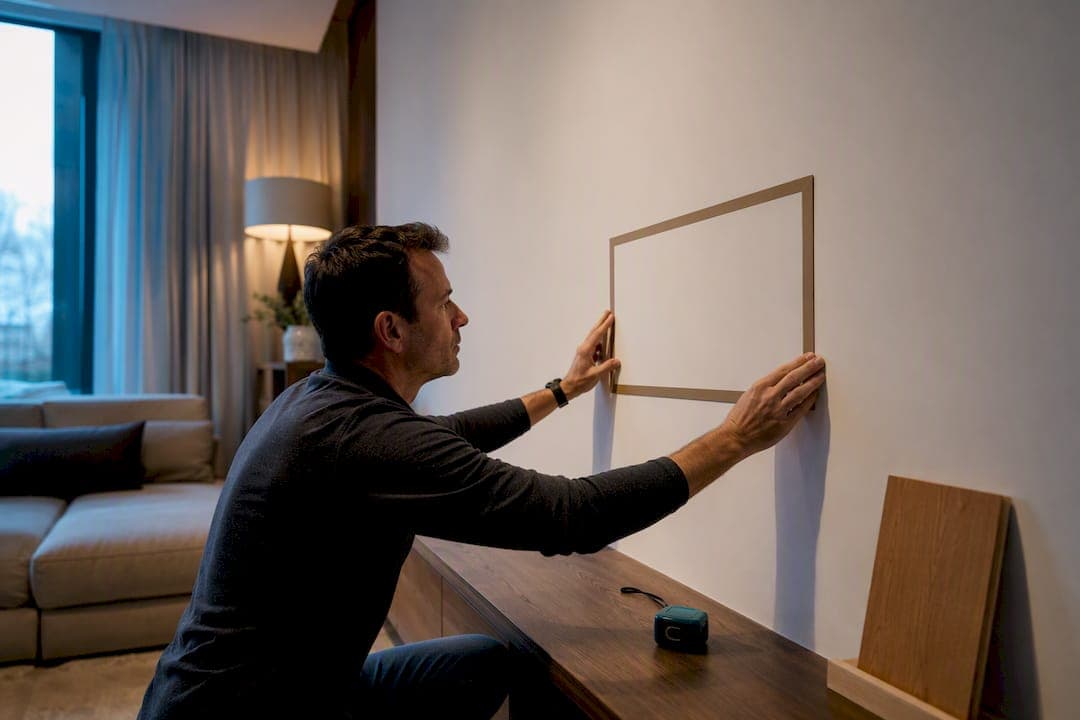 DIY TV Wall: Measure Eye Height, Use Formula, Test with Template