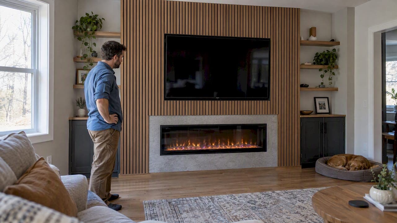Homeowners: Safe Slat Wall Behind Fireplace, 6 Inches Clearance & Kits