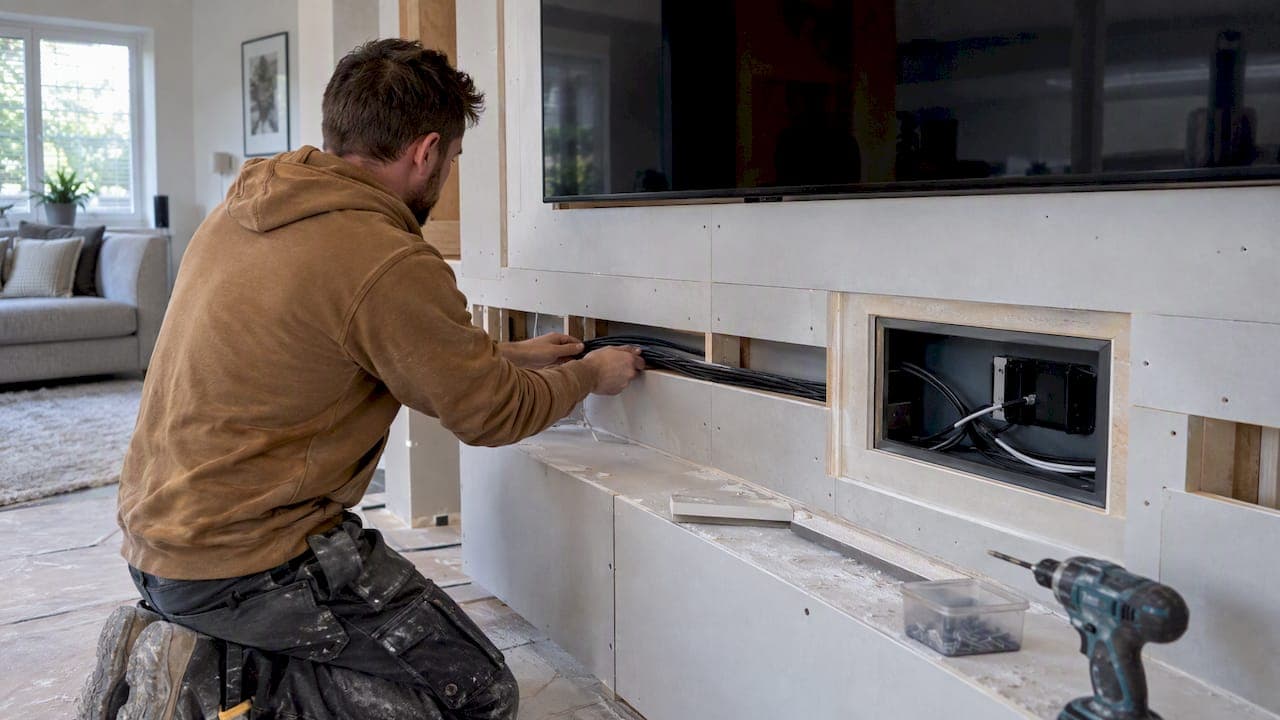 Precut Media Wall Kits Tame Cable Slack and Prevent Fires