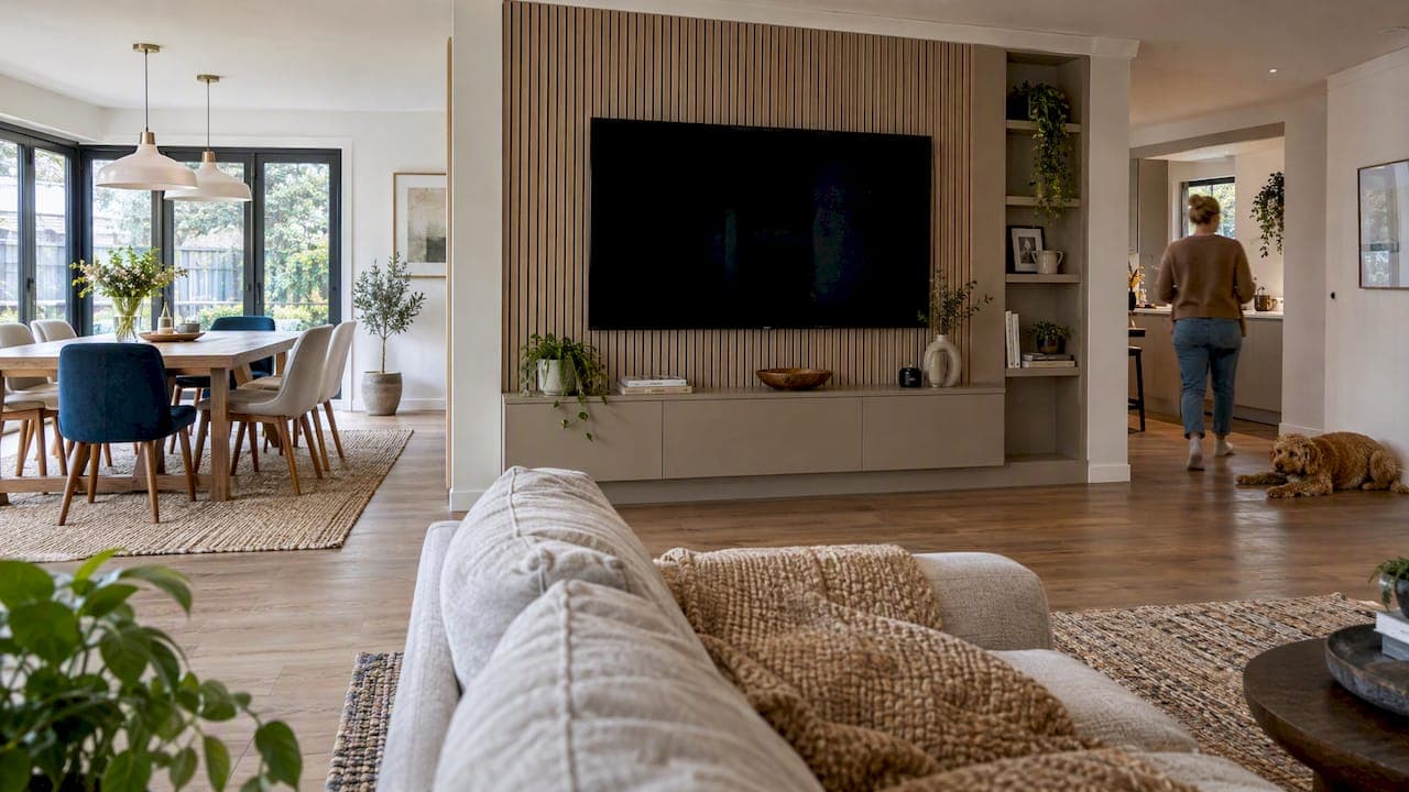 Homeowners: Center Sightlines With an Open Concept TV Wall in a Weekend