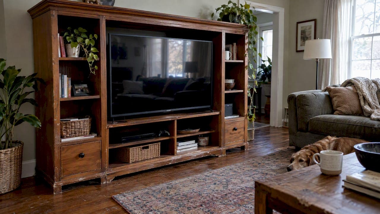 How to Upgrade an Old Entertainment Center for a Modern TV