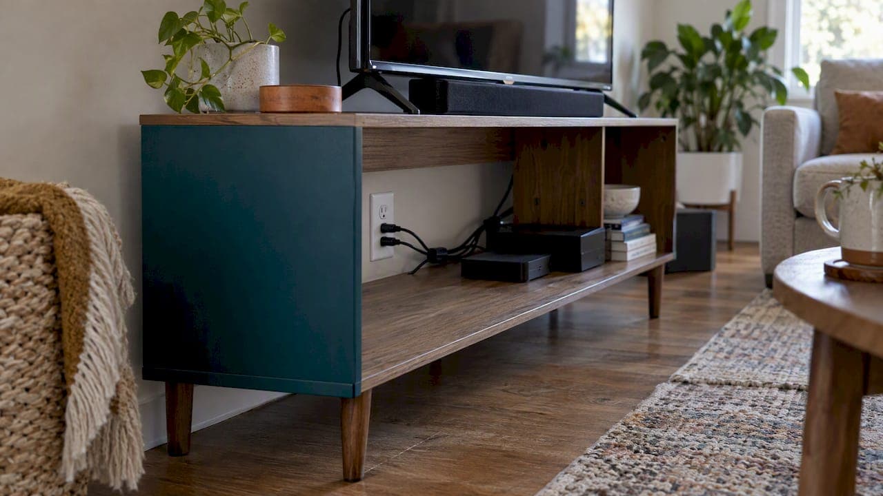 Outlet in a Media Cabinet: How to Do It Safely and Cleanly